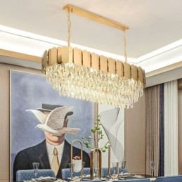 Suspension en cristal Plafonnier ovale de luxe