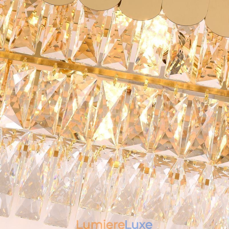 Suspension en cristal Plafonnier ovale de luxe