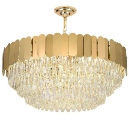 Suspension moderne en cristal, plafonnier rond suspendu