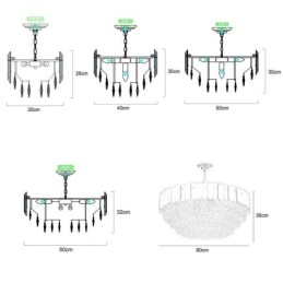 Suspension moderne en cristal, plafonnier rond suspendu