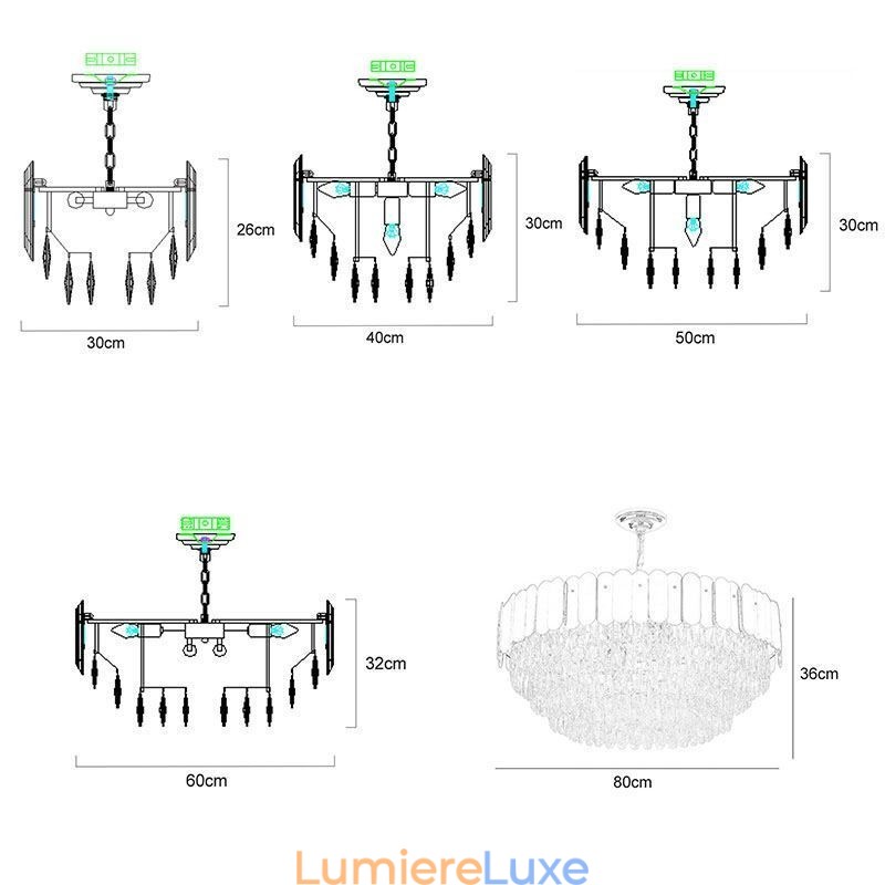 Suspension moderne en cristal, plafonnier rond suspendu