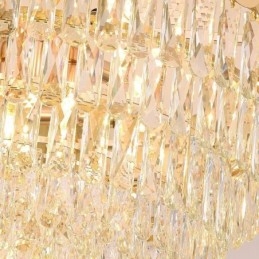 Suspension moderne en cristal, plafonnier rond suspendu