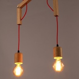 Lustre Mini Style Moderne Contemporain Bois Bambou