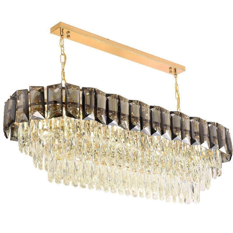 Suspension ovale de luxe en cristal K9