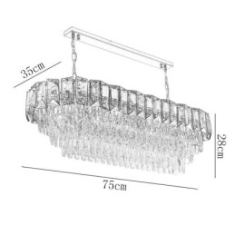 Suspension ovale de luxe en cristal K9