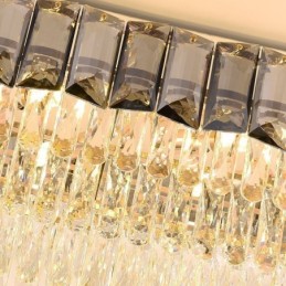 Suspension ovale de luxe en cristal K9