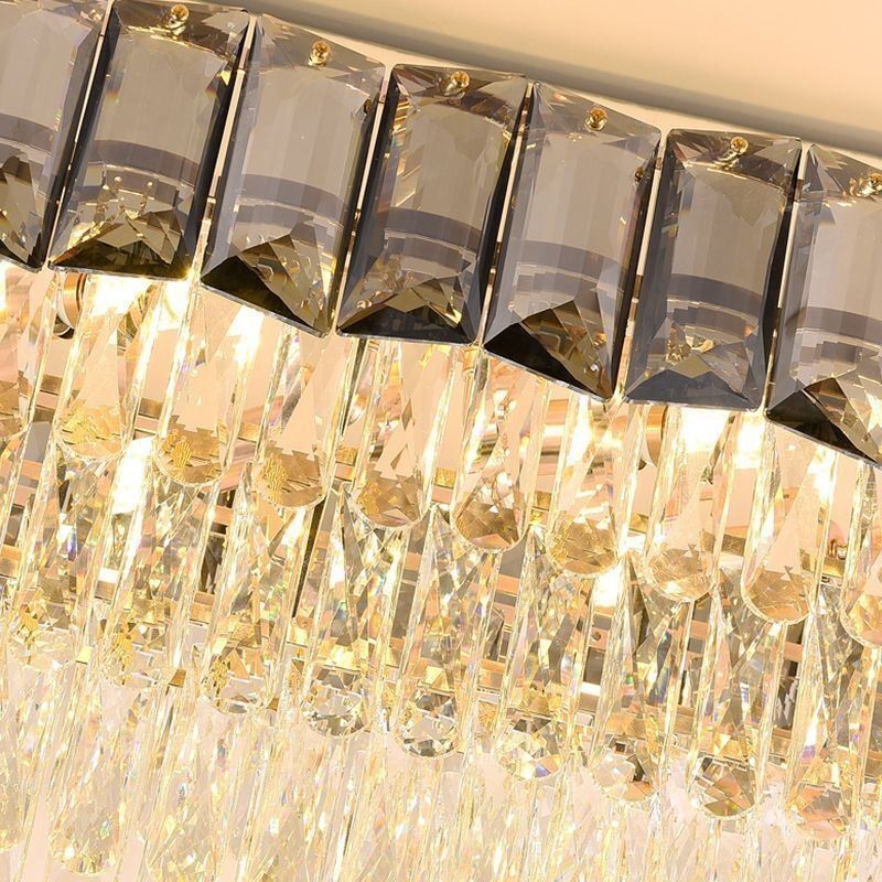 Suspension ovale de luxe en cristal K9