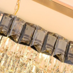 Suspension ovale de luxe en cristal K9