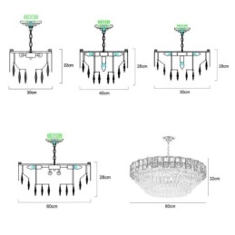 Suspension en cristal, plafonniers contemporains