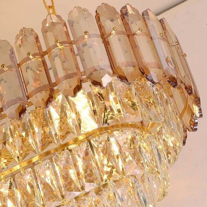 Suspension en cristal moderne Plafonnier ovale de luxe