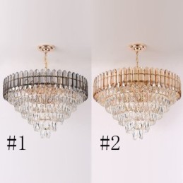 Plafonnier suspendu en cristal moderne