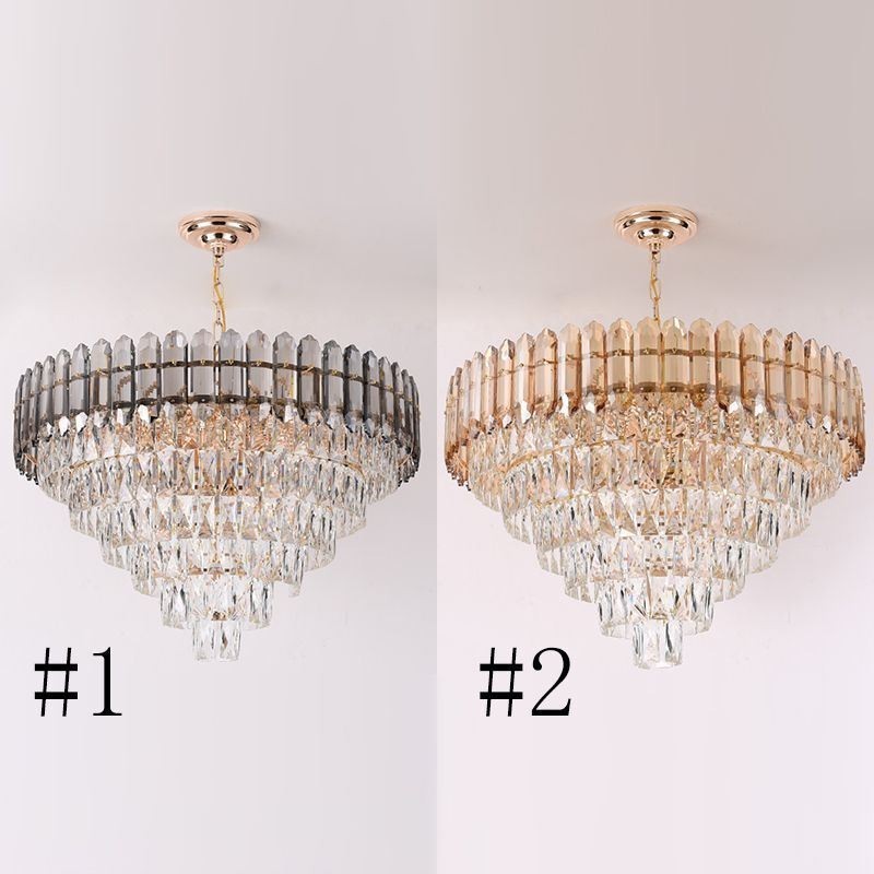 Plafonnier suspendu en cristal moderne