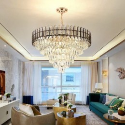 Plafonnier suspendu en cristal moderne