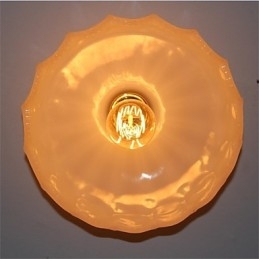 Plafonnier rétro en verre imitation jade à une tête de lotus