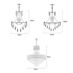 Suspension moderne en cristal doré
