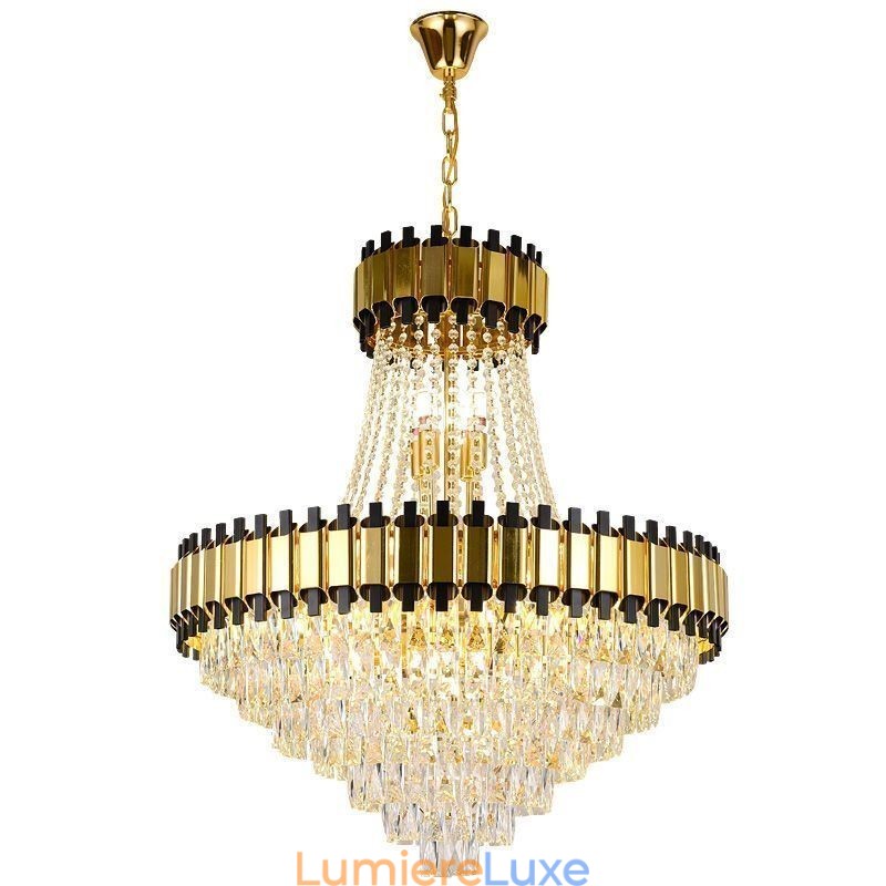 Plafonnier suspendu en cristal moderne