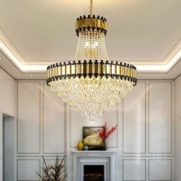 Plafonnier suspendu en cristal moderne
