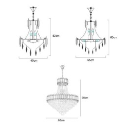 Plafonnier suspendu en cristal moderne