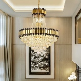 Plafonnier suspendu en cristal moderne