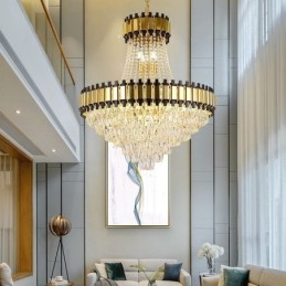 Plafonnier suspendu en cristal moderne