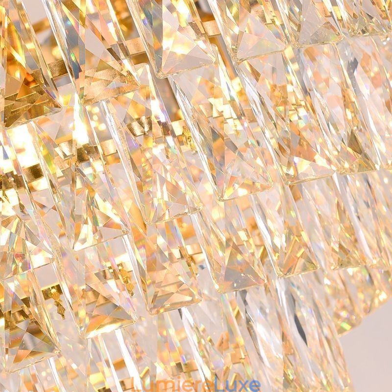 Plafonnier suspendu en cristal moderne