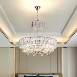 Suspension en cristal blanc, plafonniers modernes, luminaires suspendus
