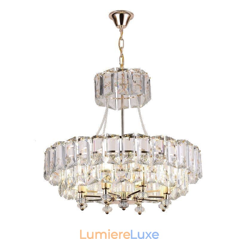 Suspension en cristal blanc, plafonniers modernes, luminaires suspendus