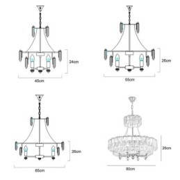 Suspension en cristal blanc, plafonniers modernes, luminaires suspendus