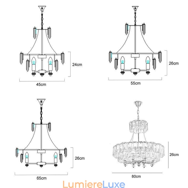 Suspension en cristal blanc, plafonniers modernes, luminaires suspendus