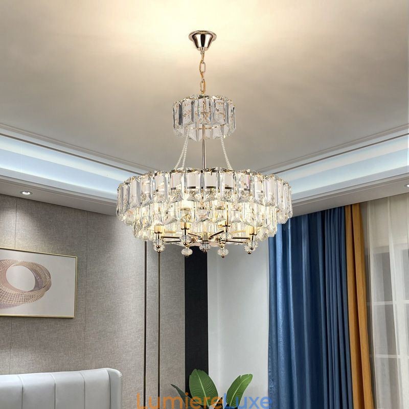 Suspension en cristal blanc, plafonniers modernes, luminaires suspendus