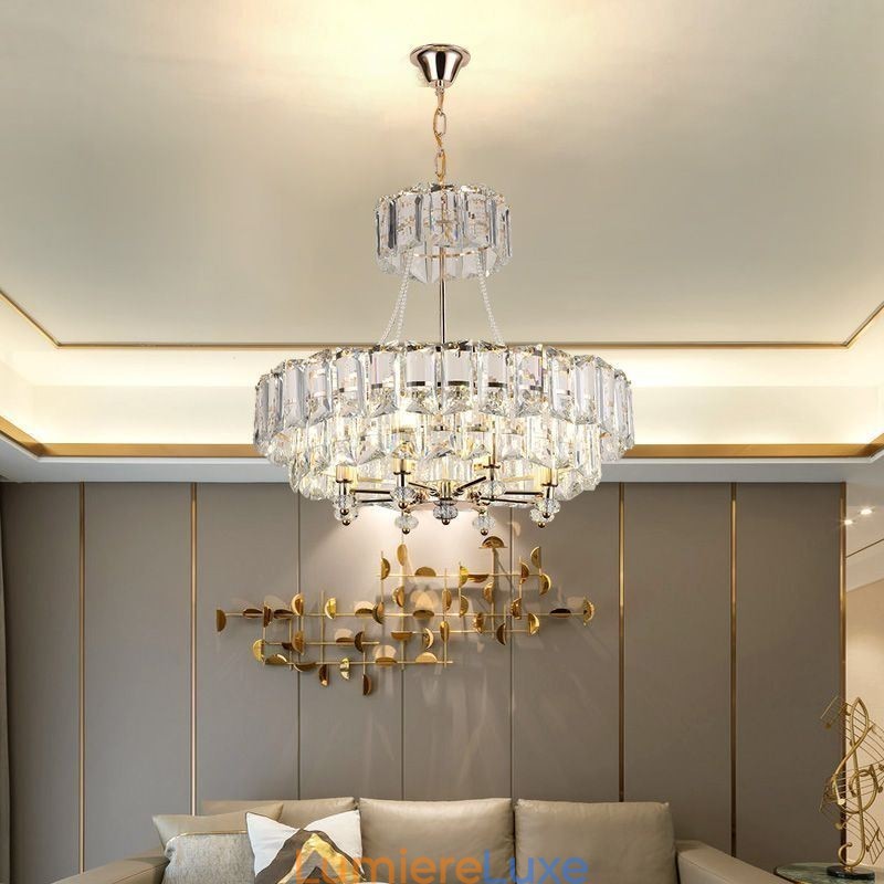 Suspension en cristal blanc, plafonniers modernes, luminaires suspendus