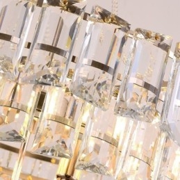 Suspension en cristal blanc, plafonniers modernes, luminaires suspendus