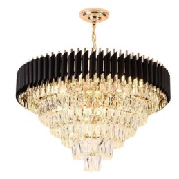 Plafonnier suspendu en cristal de luxe 6, 9 ou 12 lumières