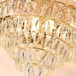 Plafonnier suspendu en cristal de luxe 6, 9 ou 12 lumières