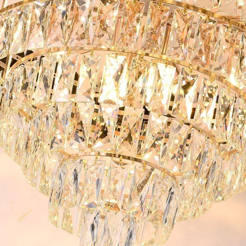 Plafonnier suspendu en cristal de luxe 6, 9 ou 12 lumières