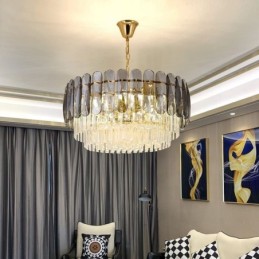 Plafonnier suspendu moderne en cristal K9