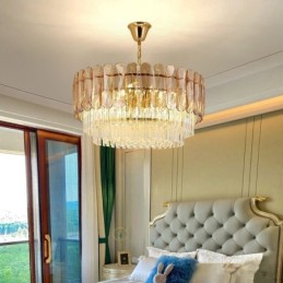 Plafonnier suspendu moderne en cristal K9