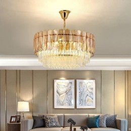 Plafonnier suspendu moderne en cristal K9