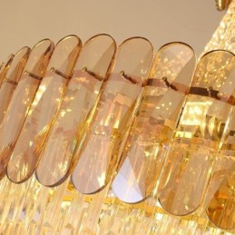 Suspension européenne en cristal, plafonnier contemporain