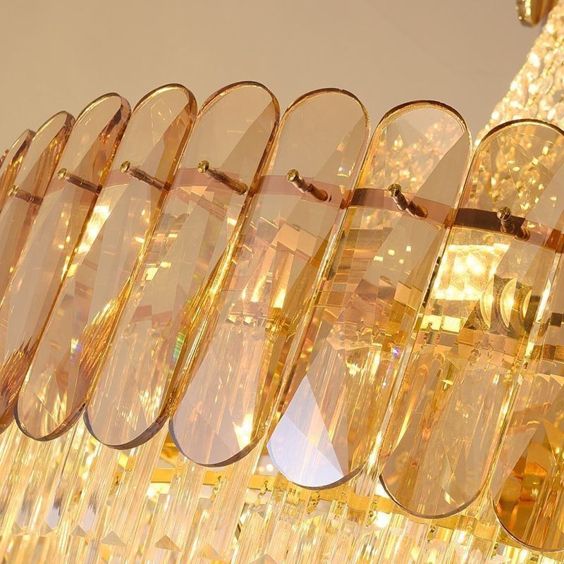 Suspension européenne en cristal, plafonnier contemporain