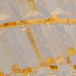 Suspension européenne en cristal, plafonnier contemporain