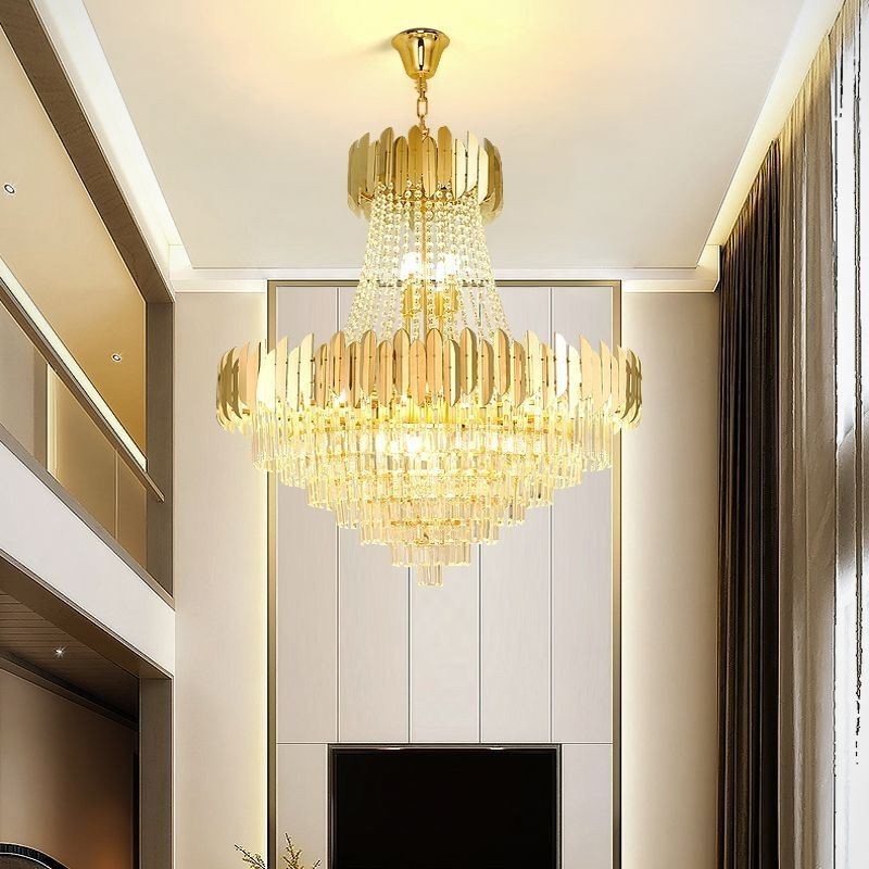 Plafonnier suspendu classique en cristal K9