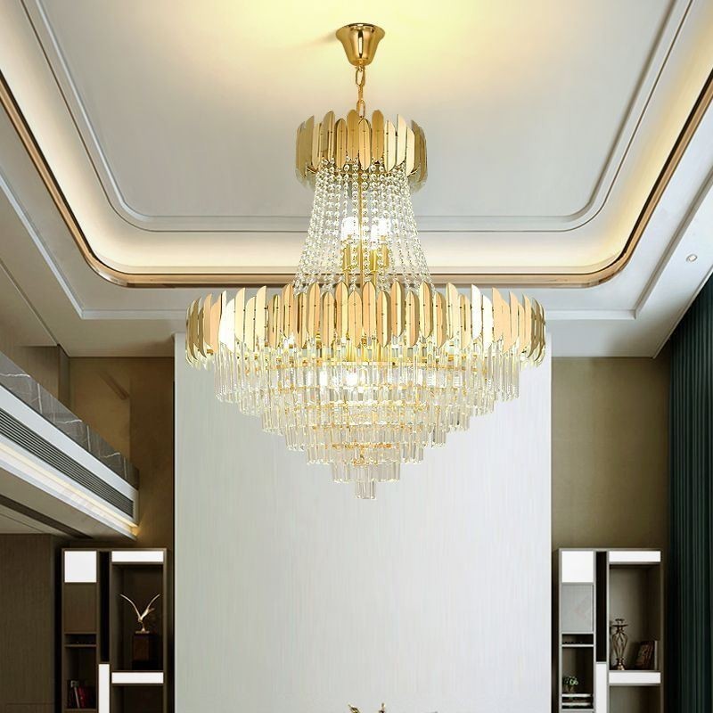 Plafonnier suspendu classique en cristal K9