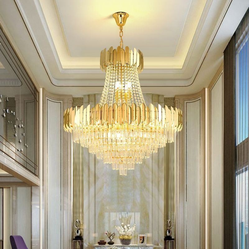 Plafonnier suspendu classique en cristal K9