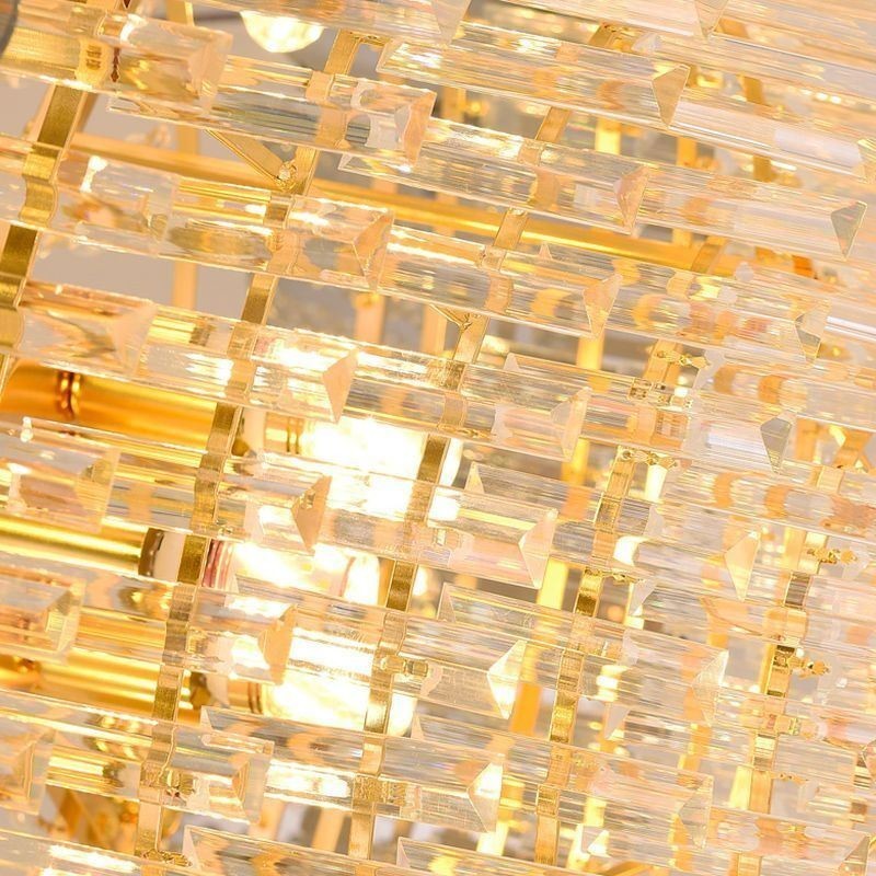 Plafonnier suspendu classique en cristal K9