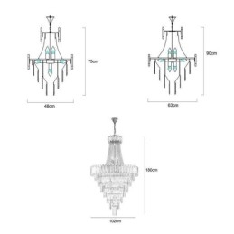 Superbe luminaire suspendu en cristal