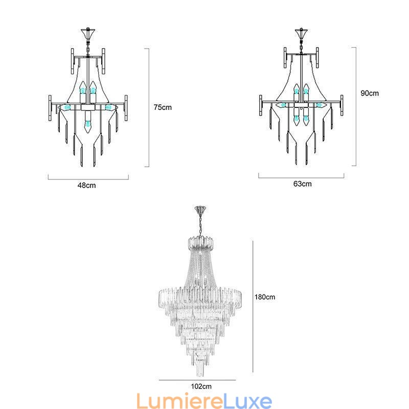 Superbe luminaire suspendu en cristal