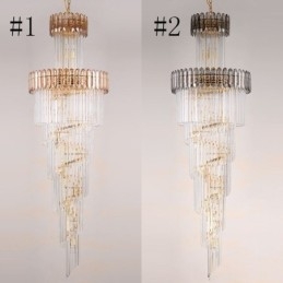 Suspension de luxe en cristal moderne