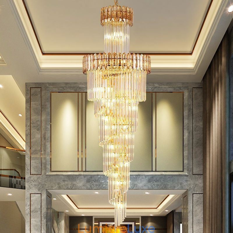 Suspension de luxe en cristal moderne