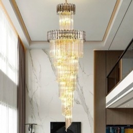 Suspension de luxe en cristal moderne